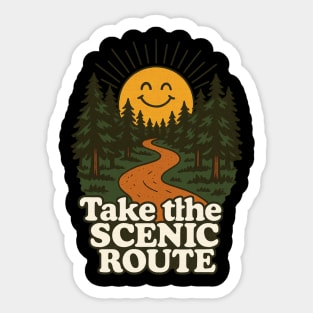 The Scenic route Sticker